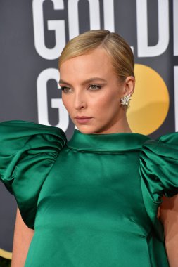 Los Angeles, Usa. Ocak 06, 2020: Jodie Comer, Beverly Hilton Oteli 'ndeki 2020 Altın Küre Ödülleri' ne geliyor.