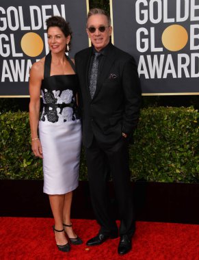 Los Angeles, Usa. Ocak 06, 2020: Tim Allen & Jane Hajduk, Beverly Hilton Otel 'deki 2020 Altın Küre Ödülleri' ne ulaştı.