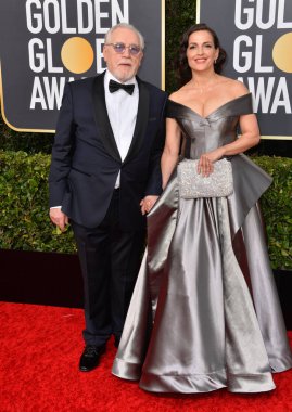 Los Angeles, Usa. Ocak 06, 2020: Brian Cox & Nicole Ansari-Cox, Beverly Hilton Hotel 'deki 2020 Altın Küre Ödülleri' ne geldi.