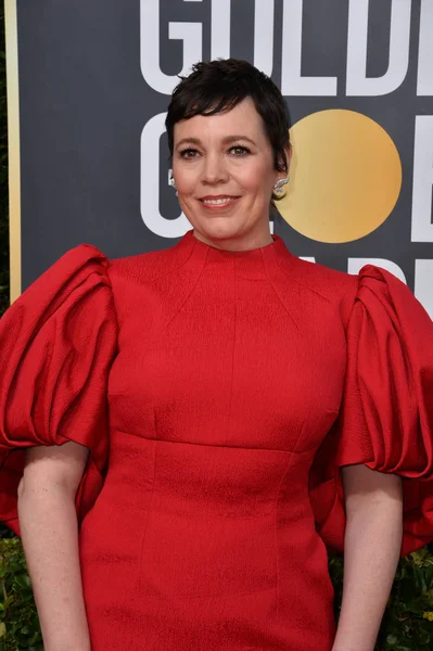 Los Angeles Usa January 2020 Olivia Colman Arriving 2020 Golden — Stock Photo, Image