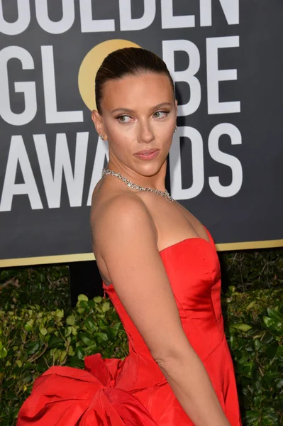 Los Angeles Eua Janeiro 2020 Scarlett Johansson Chega Globo Ouro — Fotografia de Stock
