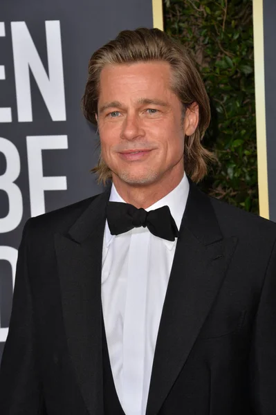 Los Angeles Usa January 2020 Brad Pitt Arriving 2020 Golden — Stock Photo, Image