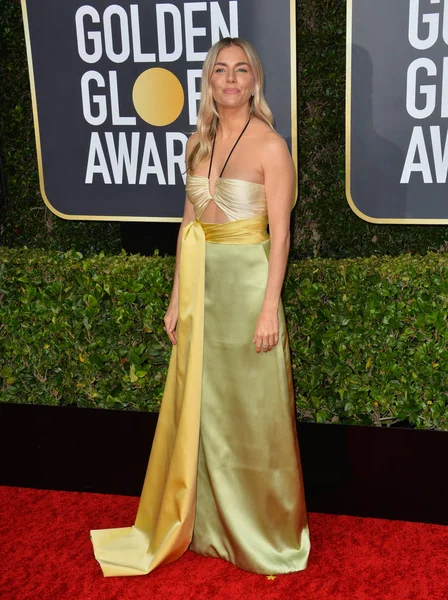 Los Angeles Usa Gennaio 2020 Sienna Miller Arriva Golden Globe — Foto Stock