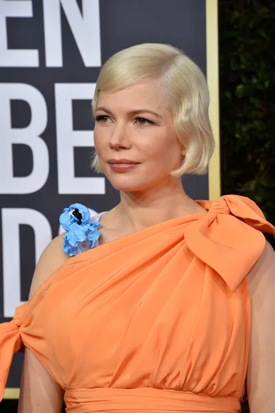 Los Ángeles Enero 2020 Michelle Williams Llega Los Premios Globo — Foto de Stock