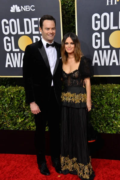 Los Angeles Eua Janeiro 2020 Bill Hader Rachel Bilson Chegam — Fotografia de Stock