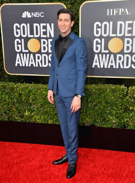 Los Angeles Usa Ledna 2020 Nicholas Braun Přijíždí Hotelu Beverly — Stock fotografie