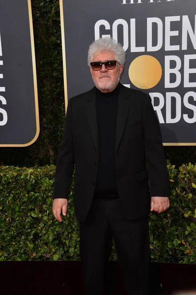 Los Angeles Eua Janeiro 2020 Pedro Almodovar Chega Globo Ouro — Fotografia de Stock