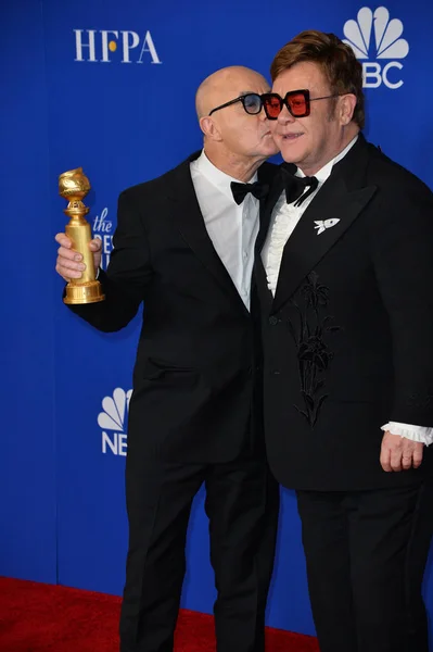 Los Angeles Usa Leden 2020 Bernie Taupin Elton John Tiskové — Stock fotografie