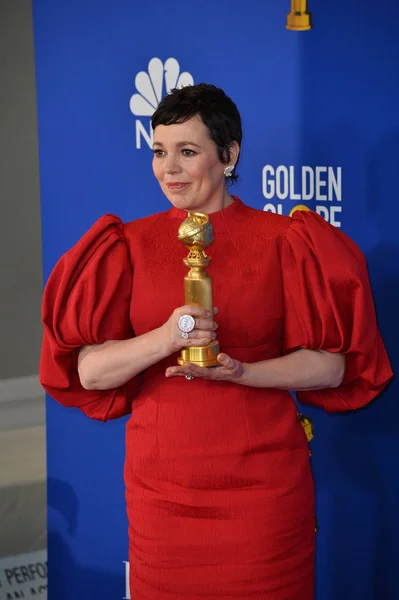 Los Ángeles Enero 2020 Olivia Colman Sala Prensa Los Premios — Foto de Stock