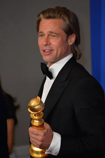 Los Ángeles Enero 2020 Brad Pitt Sala Prensa Los Premios — Foto de Stock