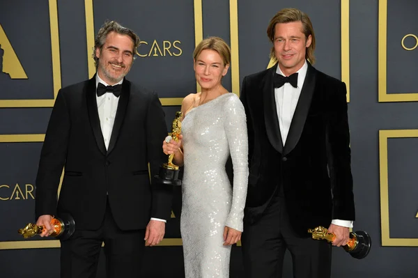 Joaquin Phoenix, Renee Zellweger & Brad Pitt — Stock fotografie