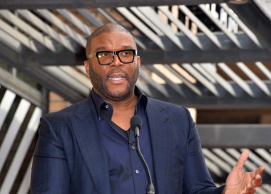 LOS ANGELES, CA. February 21, 2020: Tyler Perry at the Hollywood Walk of Fame Star Ceremony honoring Dr Phil McGraw clipart