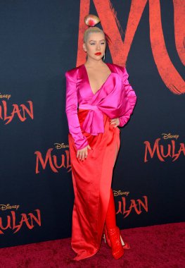 Los Angeles, Ca: 09, 2020: Christina Aguilera Disney 'in El Capitan Tiyatrosu' ndaki dünya prömiyerinde