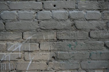 Eski bir boya kapalı tuğla duvar doku. Arka plan görüntüsü 