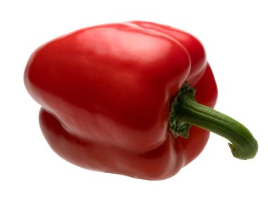 Üzerinde tatlı dolmalık biber bulunan izole bir nesnenin grafiksel kaynakları 