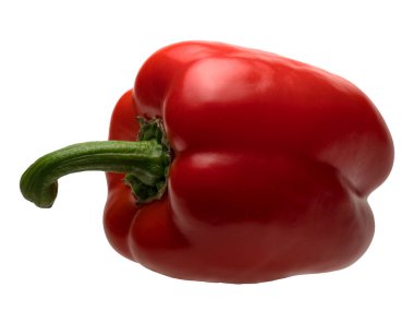 Üzerinde tatlı dolmalık biber bulunan izole bir nesnenin grafiksel kaynakları 