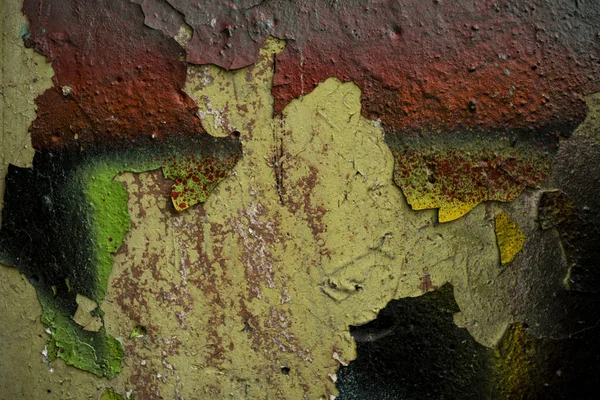 Foto de una vieja pared de pintura agrietada —  Fotos de Stock