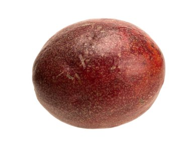 Tropical passion fruit liana fruit object isolated. Shape of the fruit is round or oval. Fruit of a number of tropical vines of the genus Passionflower - usually a species of passionflower edible