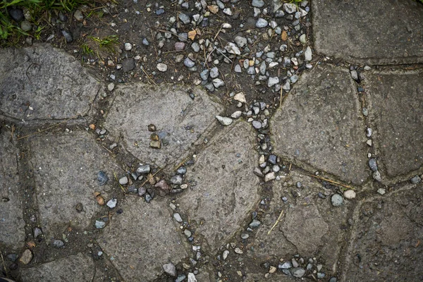 Υφή Πλάκες Κατάφυτη Γρασίδι Εικόνα Φόντου Από Ένα Στρώμα Πέτρας — Φωτογραφία Αρχείου