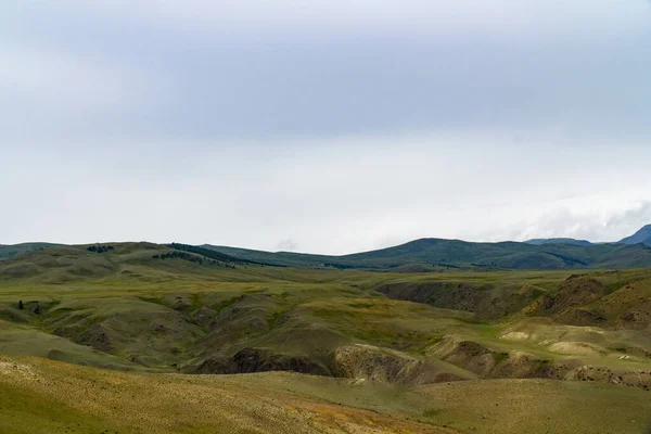 Imagem Fundo Uma Paisagem Montanha Rússia Sibéria Altai — Fotografia de Stock