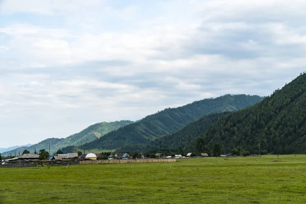 Background Image Mountain Landscape Russia Siberia Altai — Stock Photo, Image