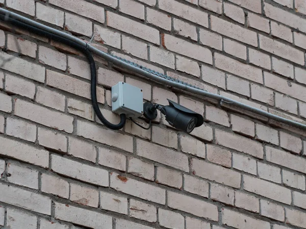 Cctvカメラの画像 プライベートエリアは安全です 兄貴が見てる 警備のビデオ監視 固定の監視カメラだ 犯罪者への保護 — ストック写真
