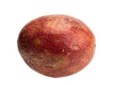 Tropical passion fruit liana fruit object isolated. Shape of the fruit is round or oval. Fruit of a number of tropical vines of the genus Passionflower - usually a species of passionflower edible