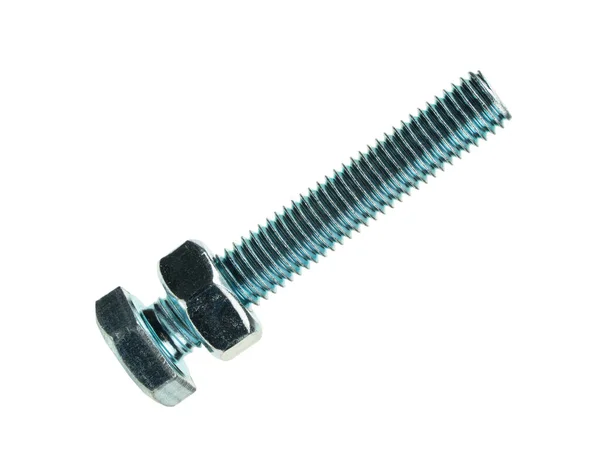 Graphic Resources Isolated Object Steel Metal Chrome Plated Bolt Nut — Stok fotoğraf