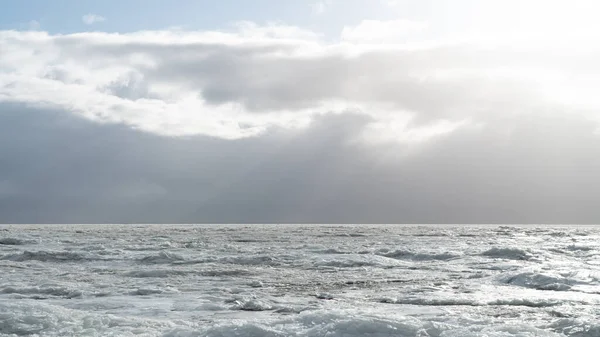 Recursos Gráficos Imagem Fundo Céu Nublado Sobre Uma Geleira Mar — Fotografia de Stock