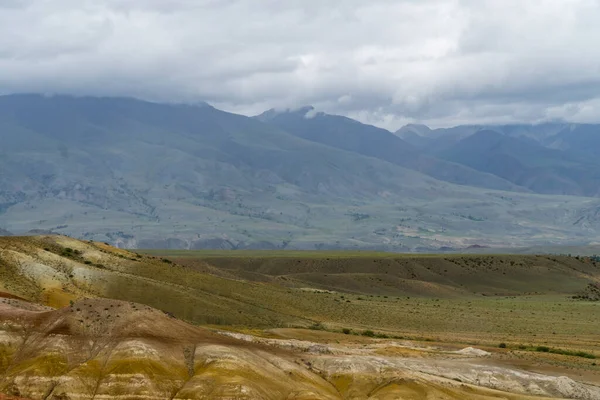 Imagem Fundo Uma Paisagem Montanha Rússia Sibéria Altai — Fotografia de Stock