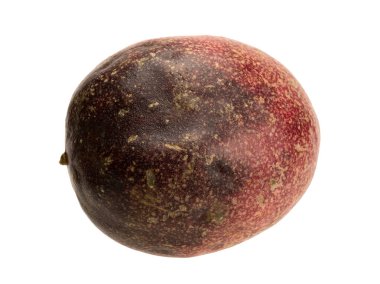 Tropical passion fruit liana fruit object isolated. Shape of the fruit is round or oval. Fruit of a number of tropical vines of the genus Passionflower - usually a species of passionflower edible
