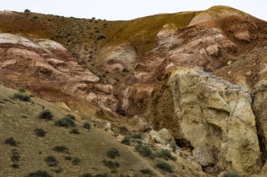 Bir dağ manzara arka plan görüntüsü. Rusya, Sibirya, Altay