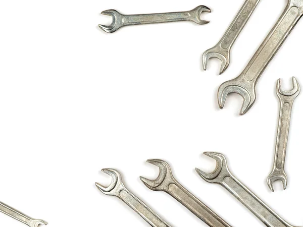 Graphic Resources Frame Inserting Text Lined Bolts Nuts Wrenches Fastener — Stockfoto