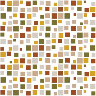 Kare vektör illüstrasyonlu kusursuz desen. Geometrik mozaik arkaplan.