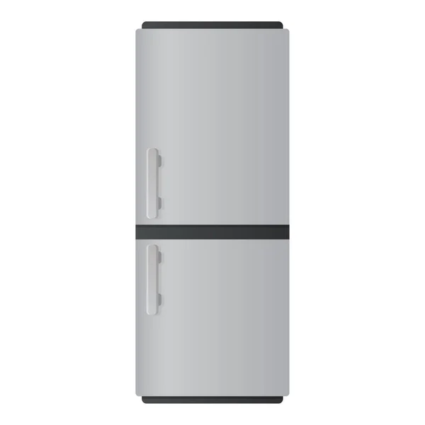 Fridge Flat Illustration Front View Refrigerator Vector — Stock Vector