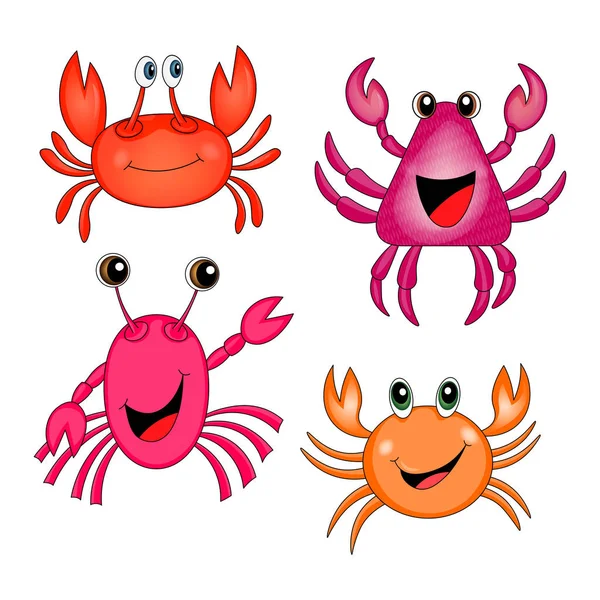 Funny character of a red sea crab with a smile on his face. seafood