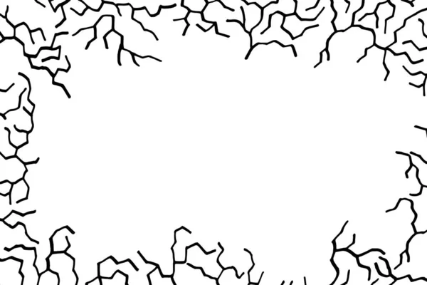 Текстура Тріщин Біла Чорна Земляні Тріщини Землетрус Структура Тріщин Тріщини — стоковий вектор