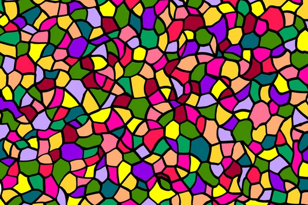 Vetor Colorido Geométrico Abstrato Fundo Mosaico Vidro Manchado Multicolor Textura — Vetor de Stock