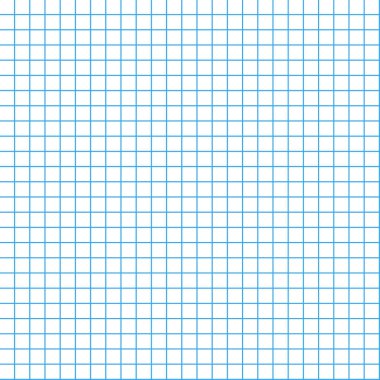 Şebeke kağıdı. Mavi grafikli soyut kare arkaplan. Okul için geometrik şablon, duvar kağıdı, doku, defter. Saydam arkaplanda boş sayfalar izole edildi.