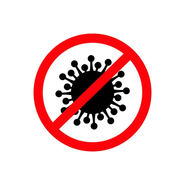 Stop Covid Prevent Coronavirus Template Vector Icon White Background Infection — Stock Vector