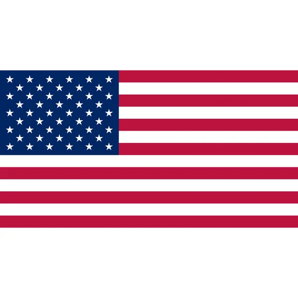 Vlag Van Kwadraat Pictogram Badge Knop Amerikaans Nationaal Symbool Template — Stockvector