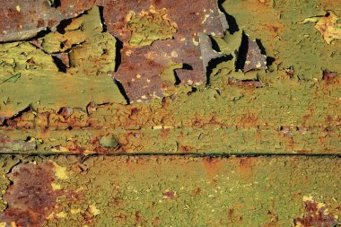 Eski paslı yeşil grunge metal yüzey dokusu arkaplanı