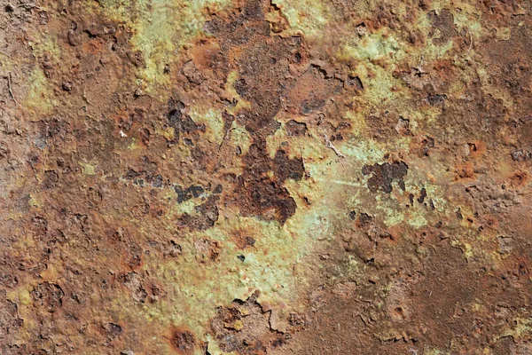 Old rusty aged green grunge metal surface texture background — Stock Photo, Image