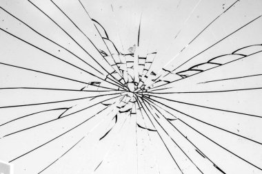 Kırık, eski, yıpranmış ve hasarlı cam yüzeyi yüksek kalite t