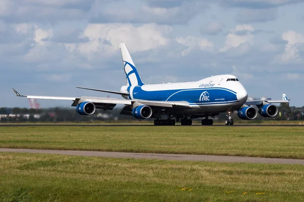 Amsterdam Pays Bas Août 2014 Airbridgecargo Airlines Boeing 747 400 — Photo