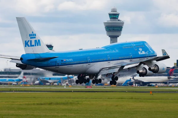 Άμστερνταμ Ολλανδία Αυγούστου 2014 Klm Royal Dutch Airlines Boeing 747 — Φωτογραφία Αρχείου