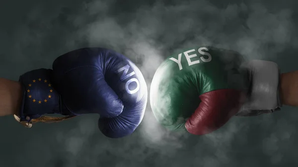 Italexit, sembol bir referandum AB vs İtalya — Stok fotoğraf