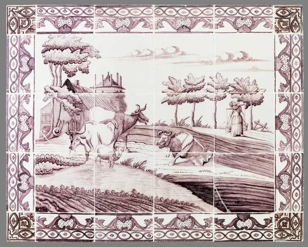 Dachówka holenderska od 16 do XVIII wieku — Zdjęcie stockowe