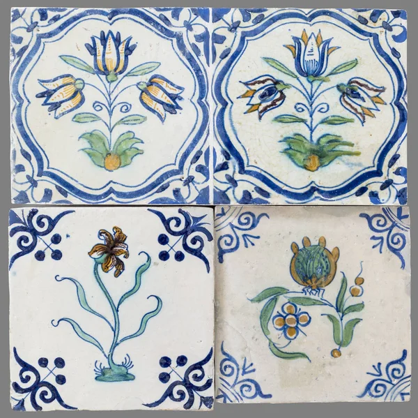 Azulejo holandês do século XVI ao século XVIII — Fotografia de Stock