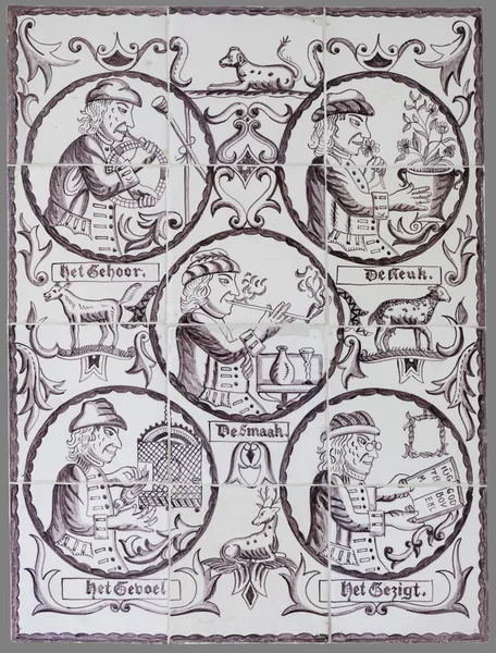 Ολλανδικά πλακιδίων από τον 16ο έως τον 18ο αιώνα — Φωτογραφία Αρχείου